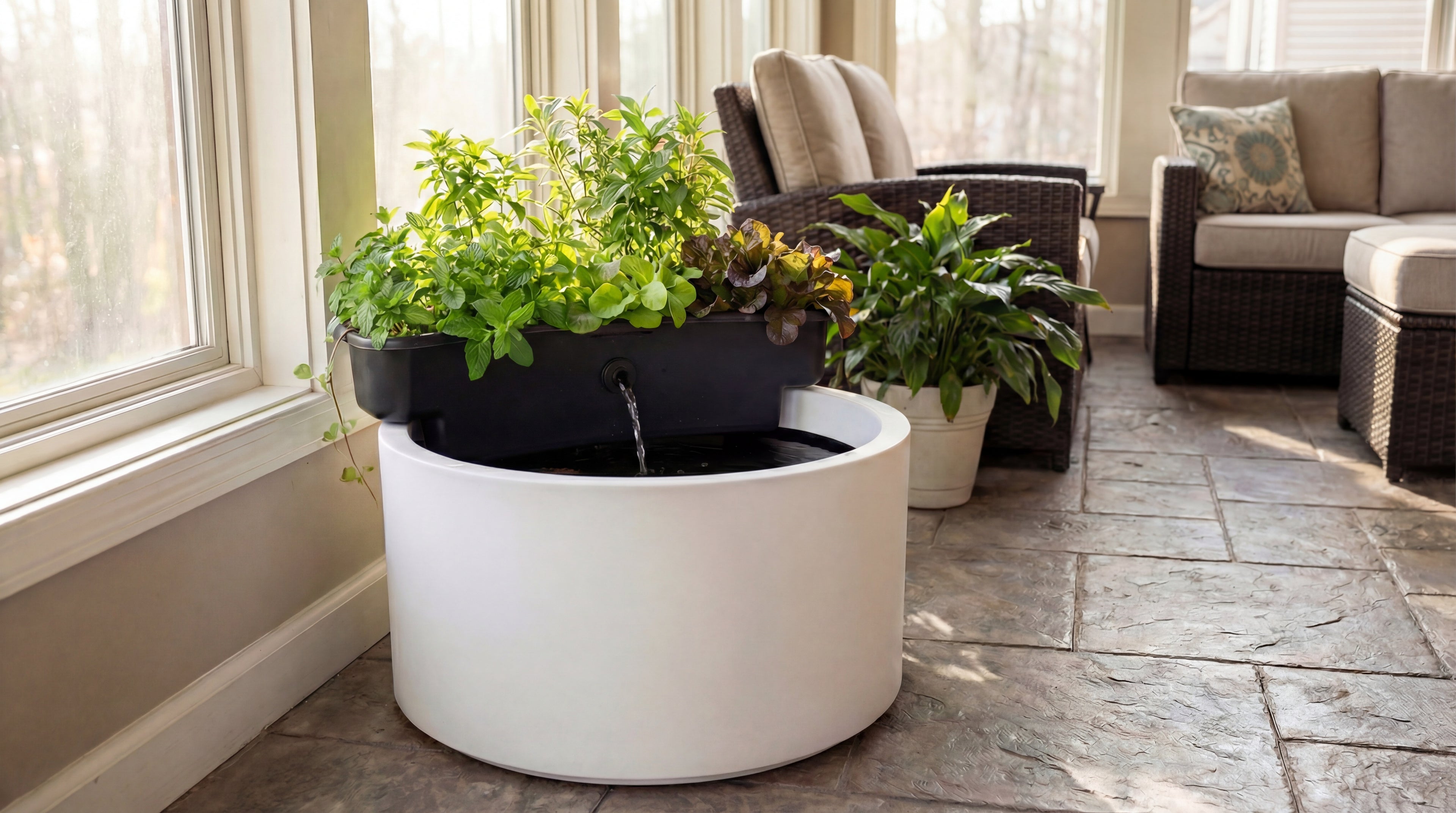 self watering planter conversion kit AquaSprouts Aquaponics Universal Pond Bog Water Gardening Kit
